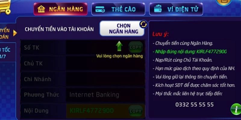 Những cách thức nạp tiền vào nhà cái Rikvip 