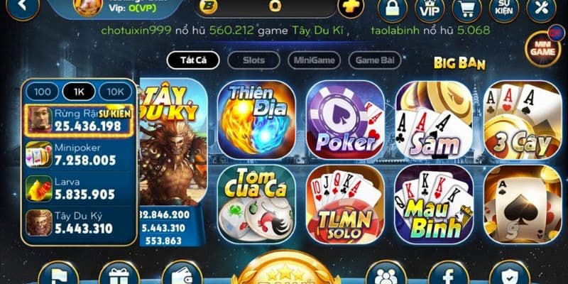 Mức cược cố định cho sảnh cược casino tại Rikvip