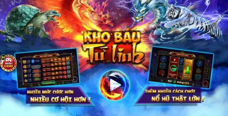 Tìm hiểu về game kho báu tứ linh Rikvip